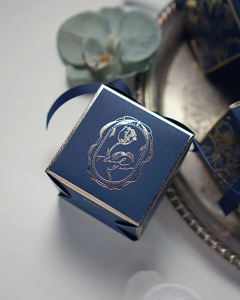 French Sugar Box Light Luxury Golden Candy Champagne Color Wedding Candy Box Wedding Accompanying Paper Gift Box